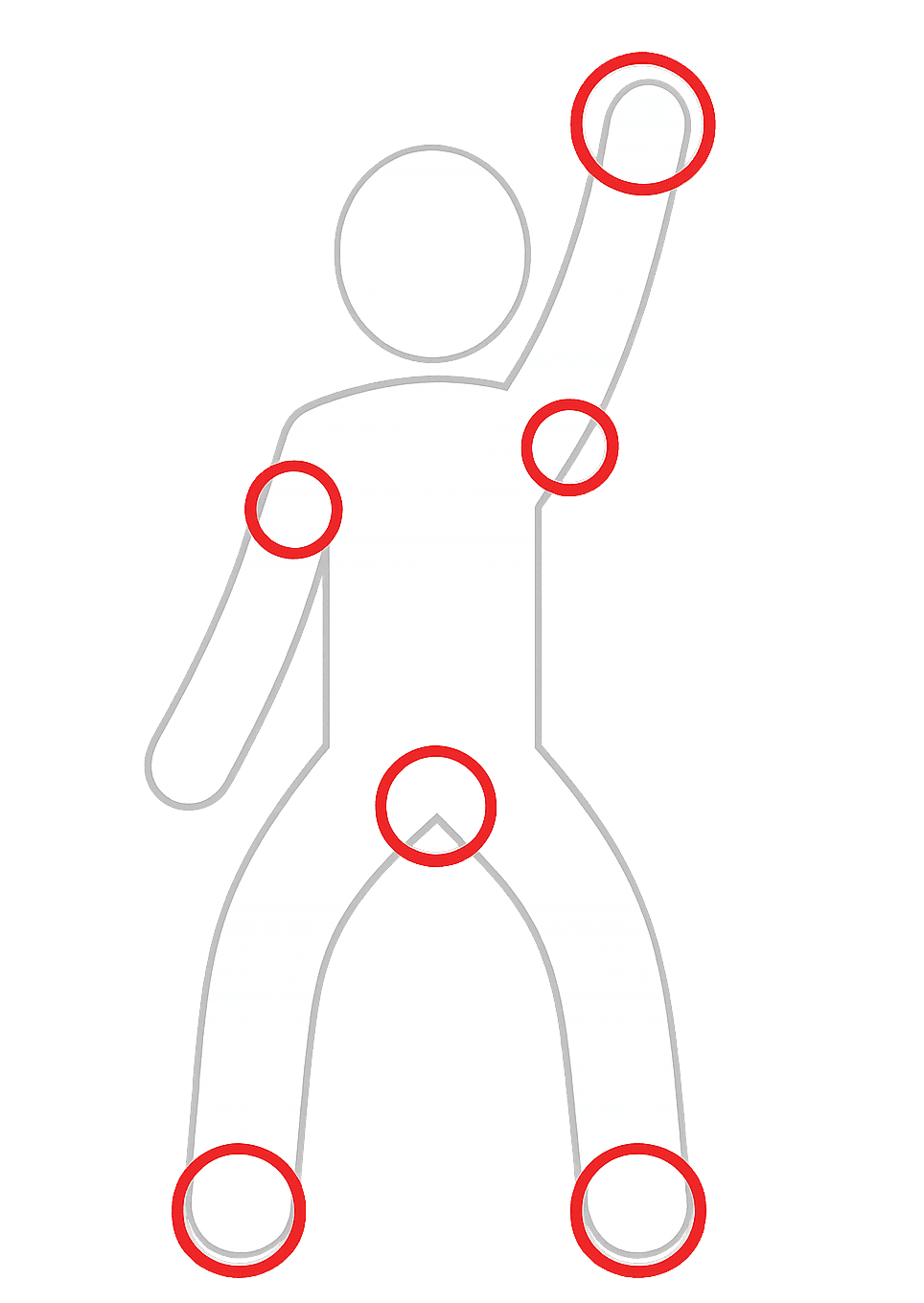 Shower guide highlighting key body areas to wash thoroughly before sauna and ice bath use.